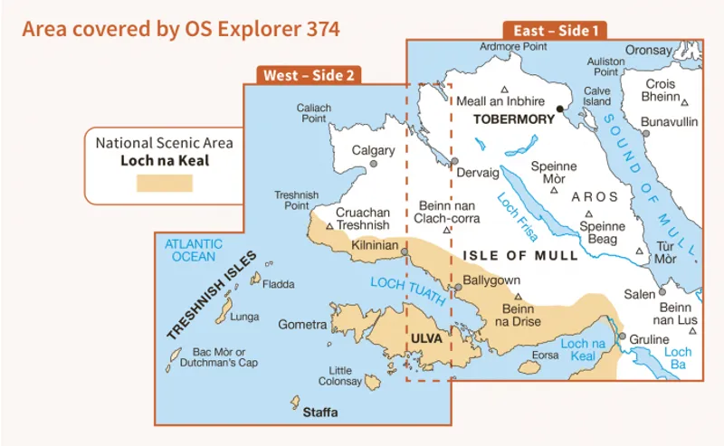OS Explorer Map 374 - Isle of Mull North and Tobermory-1